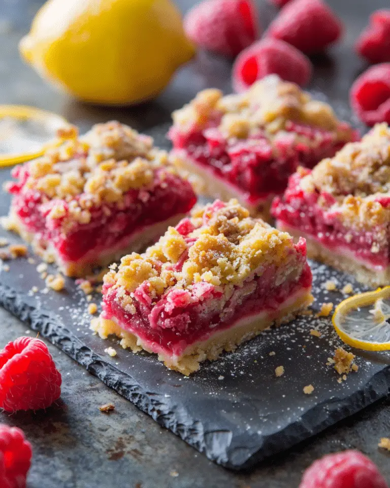 Irresistible Raspberry Yogurt Bars with Lemon Zest Crumble