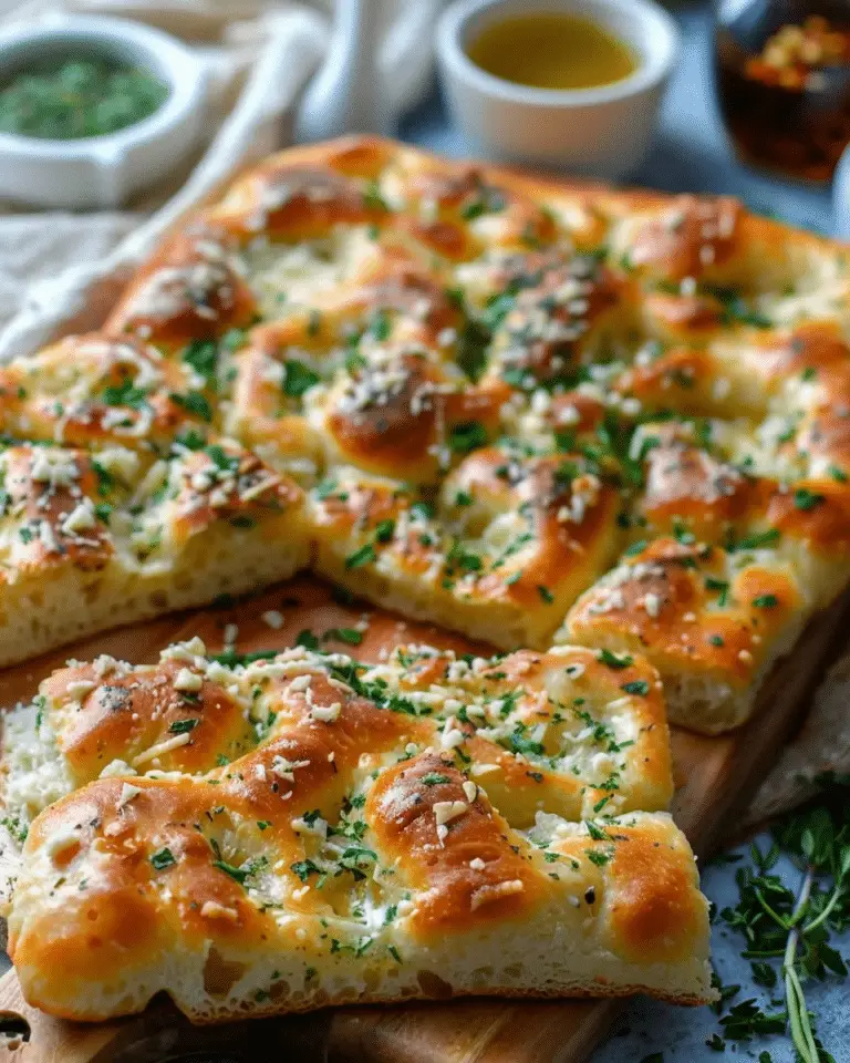 Garlic Parmesan Focaccia Bread – A Savory Homemade Favorite