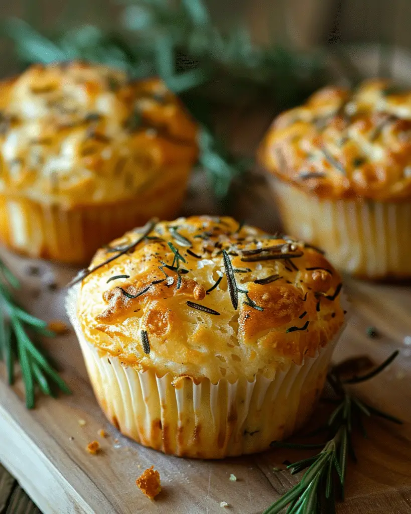 Irresistible Golden Crust Garlic Rosemary Focaccia Muffins