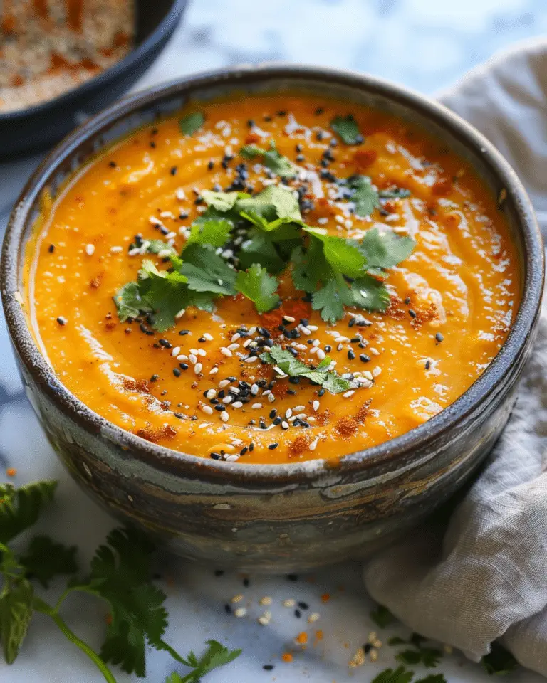 Spicy Miso Carrot Soup: Your Cozy Vegan Comfort Bowl