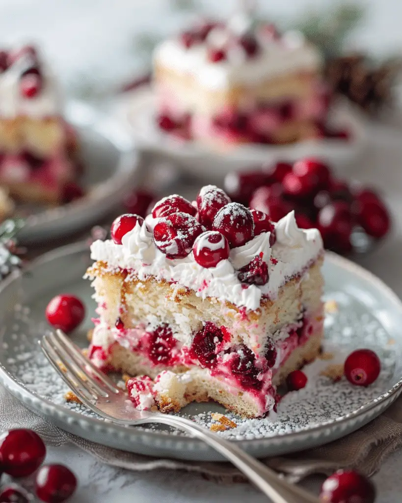 Christmas Cranberry Poke Cake