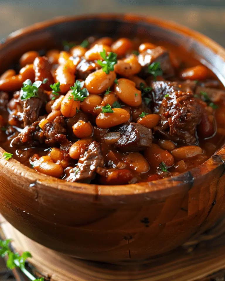 Slow Cooker Steakhouse Cowboy Baked Beans