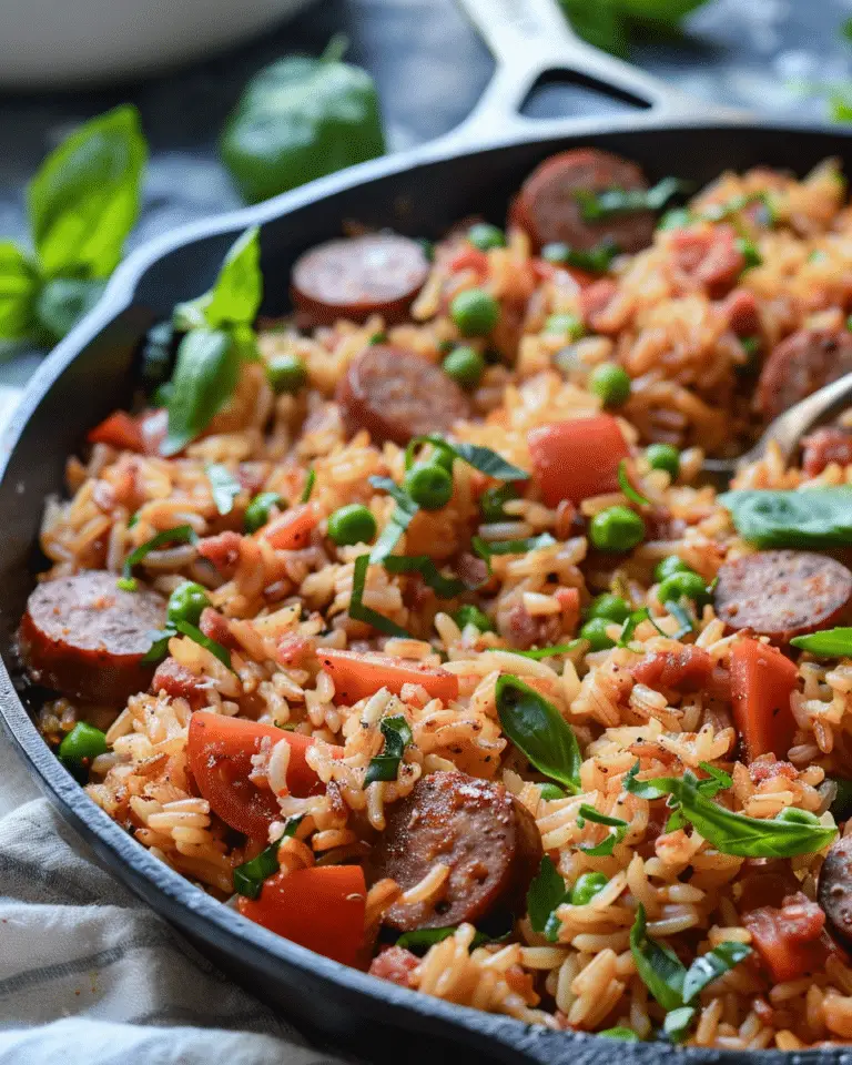 Smoked Sausage Rice Skillet