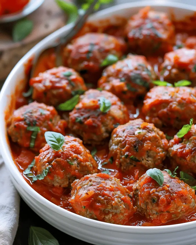 Irresistible Italian Meatballs in Homemade Marinara