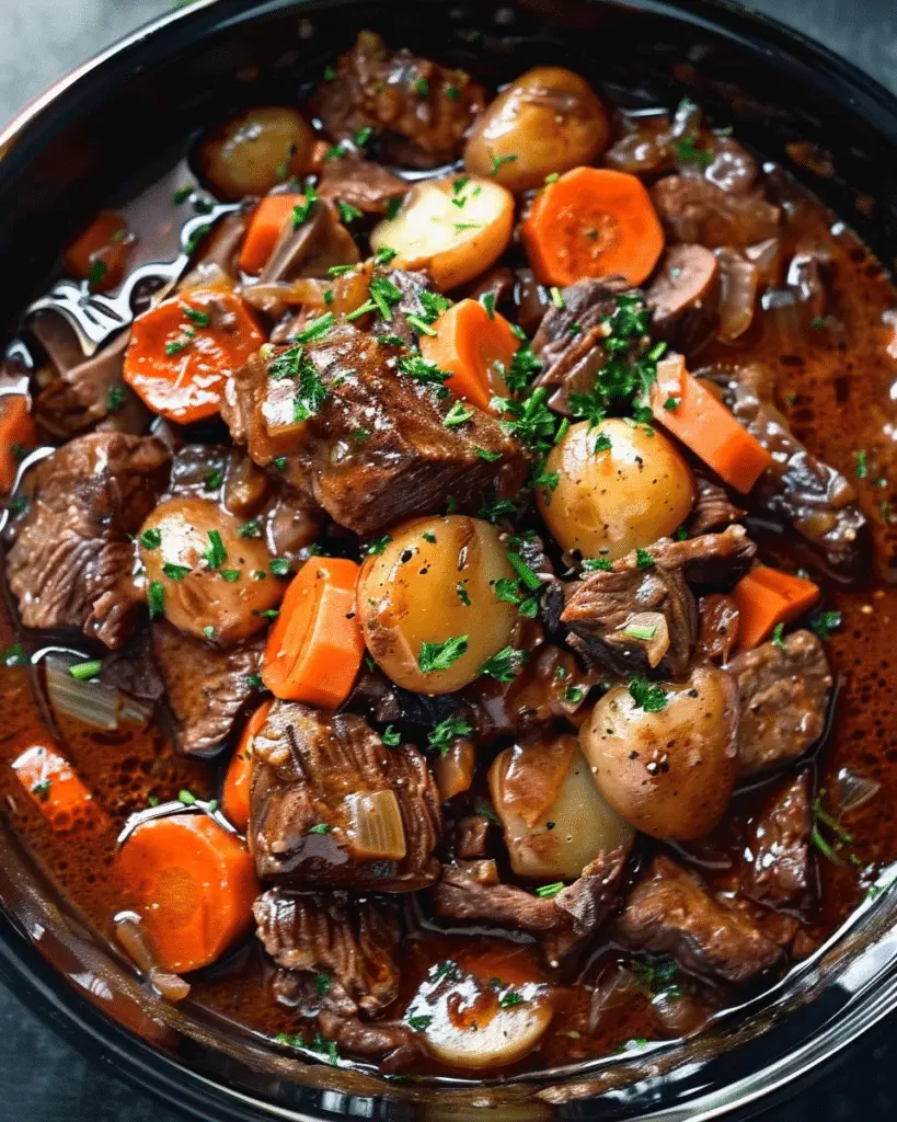 Slow Cooker Beef Bourguignon