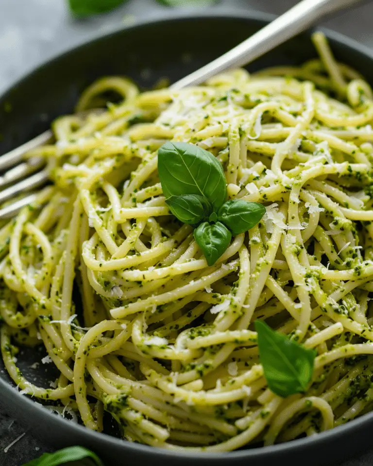 One Pot Creamy Pesto Pasta