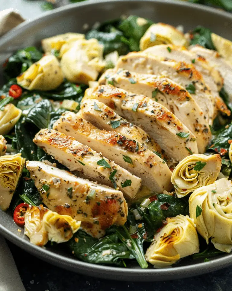 Delicious Spinach Artichoke Chicken Salad