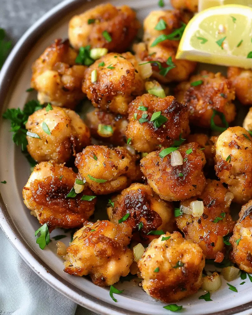 Air Fryer Garlic Butter Chicken Cubes