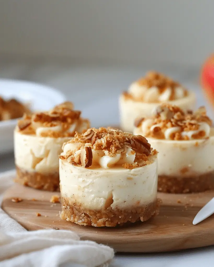 Best Apple Crisp Mini Cheesecakes