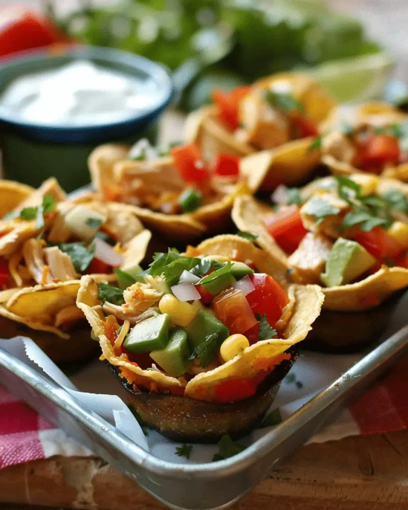 Mini Chicken Taco Cups