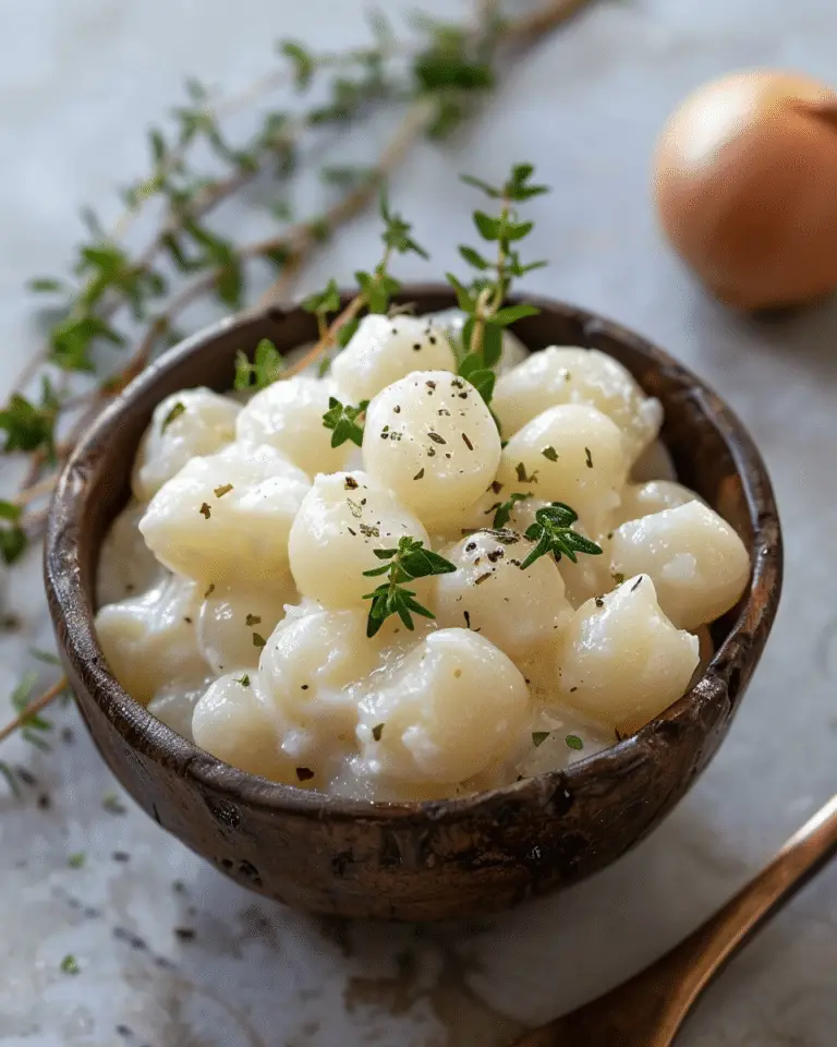 Creamed Pearl Onions with Sage and Thyme