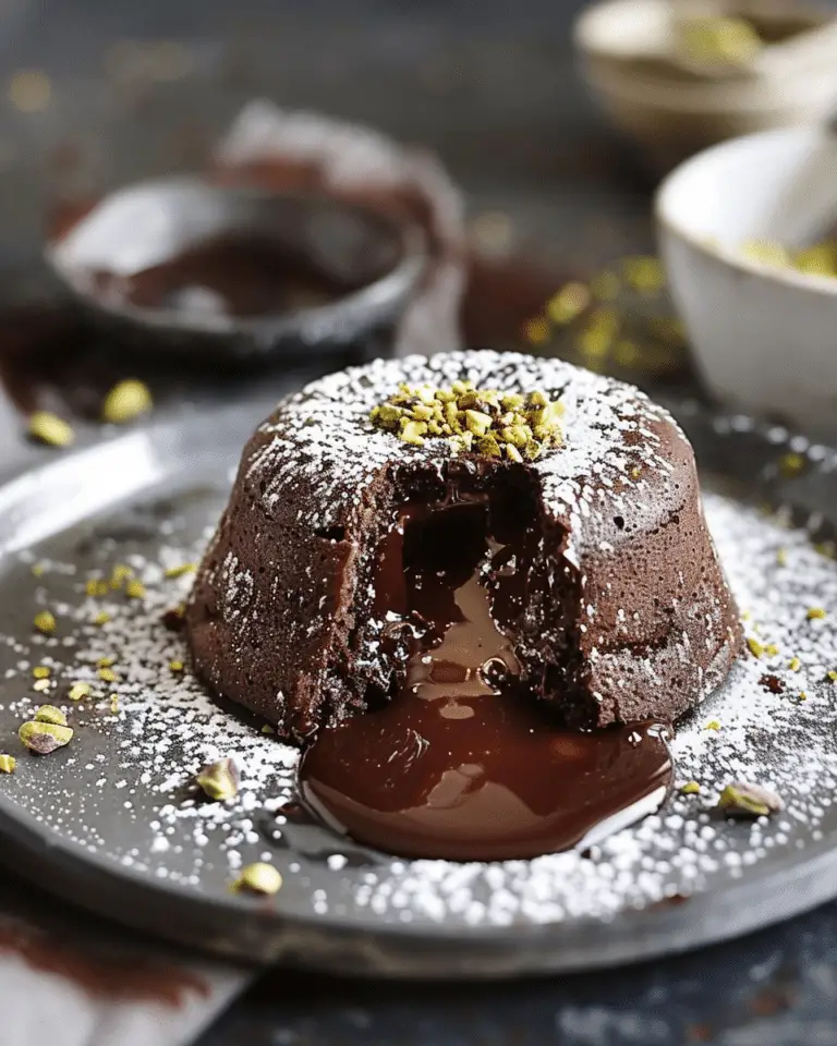 Pistachio Chocolate Lava Cakes