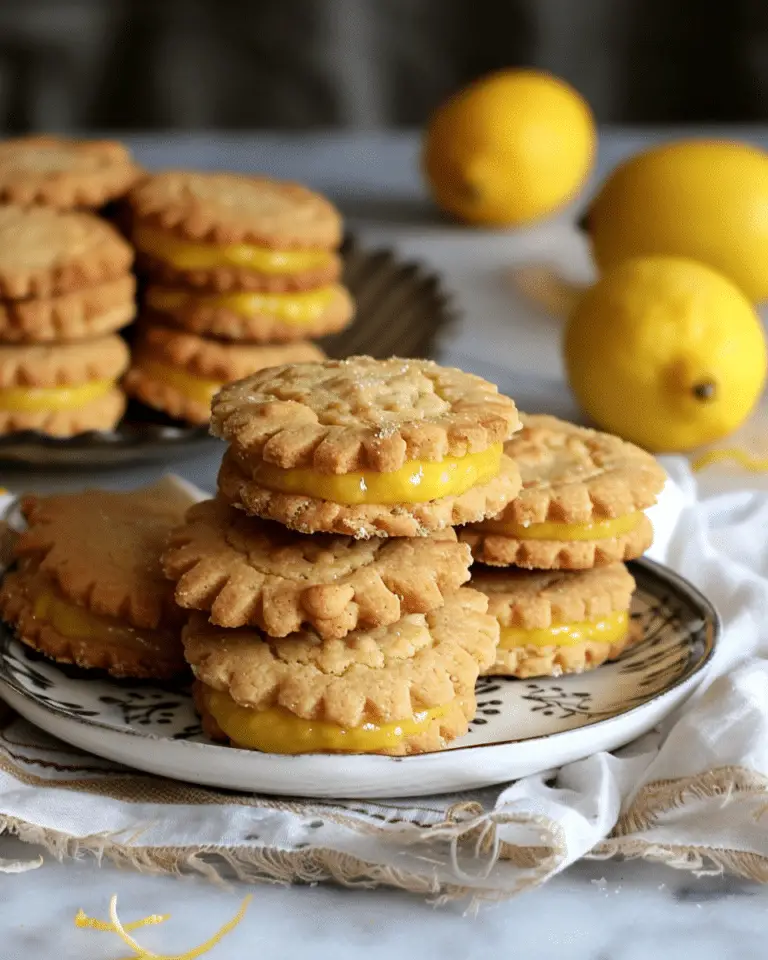 Lemon Sandwich Cookies With Lemon Curd (Vegan, Gluten Free)
