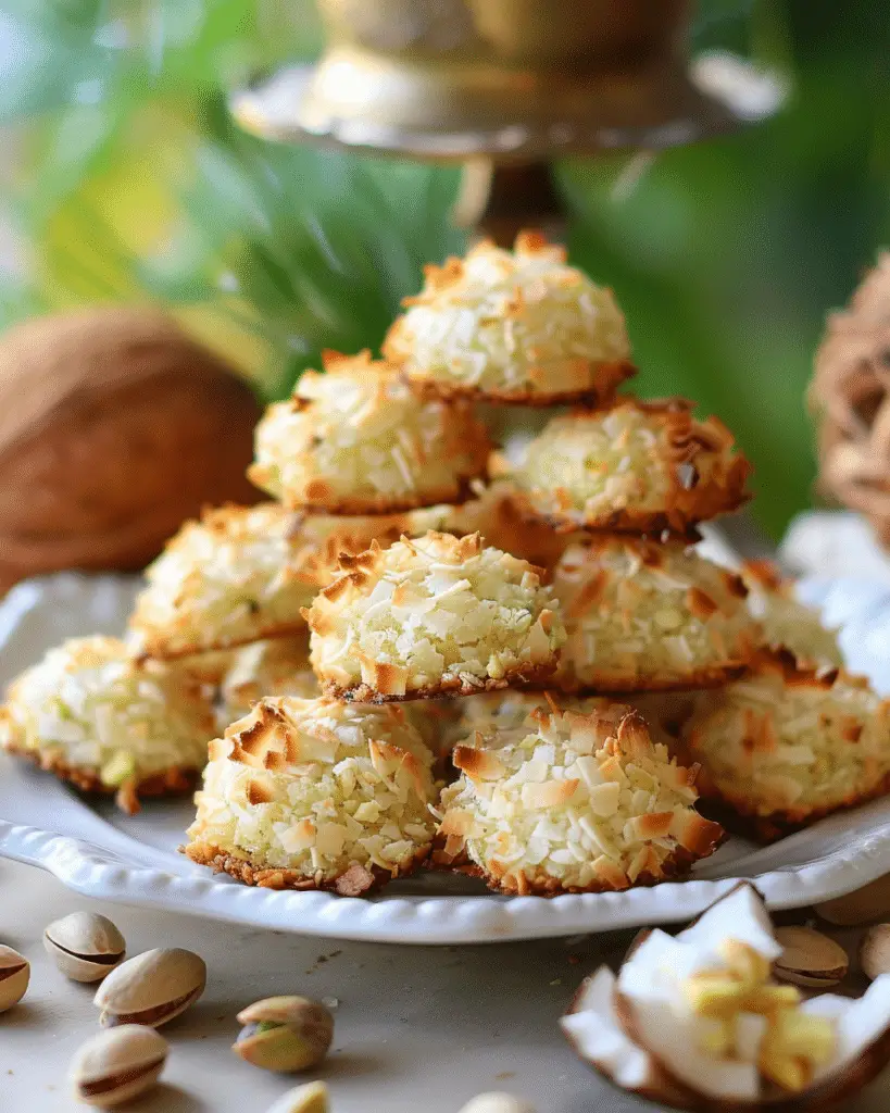 Best Pistachio Coconut Macaroons – Soft & Chewy