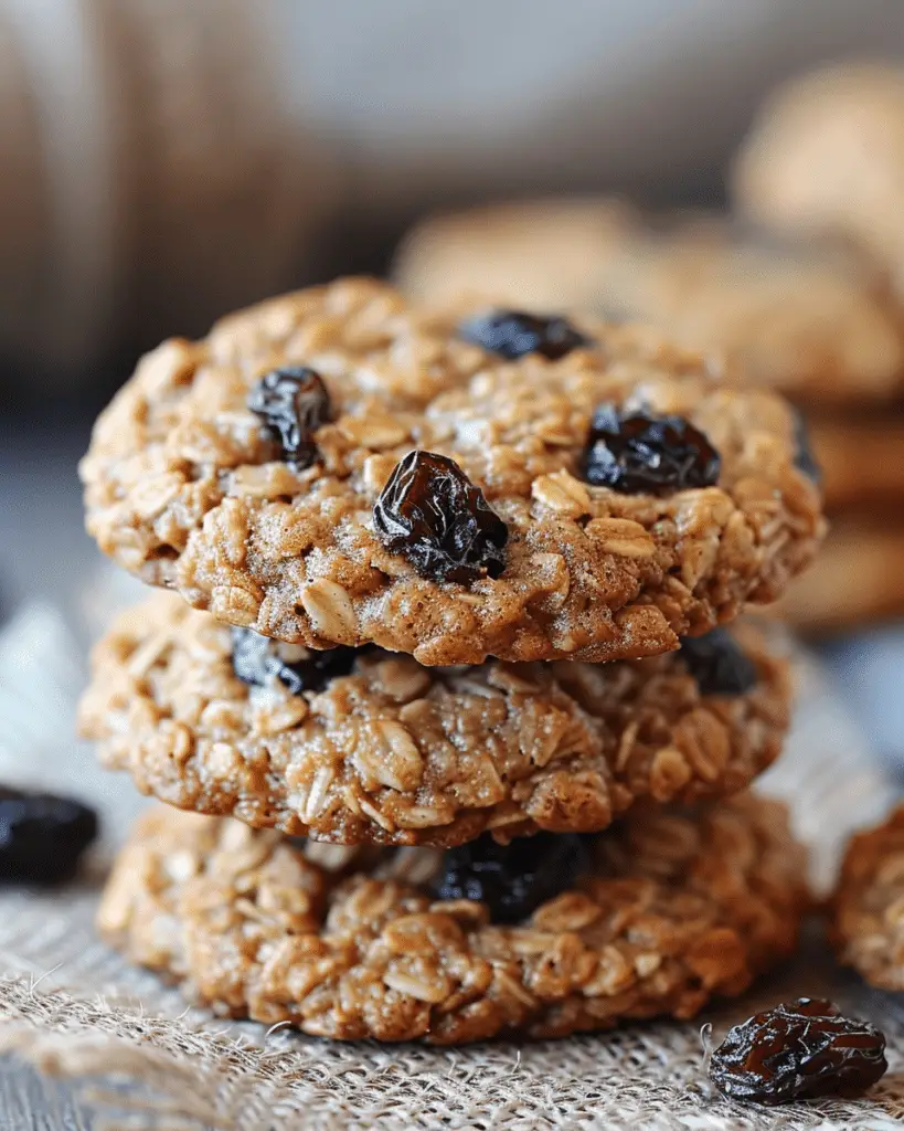Chewy Raisin Oatmeal Cookies