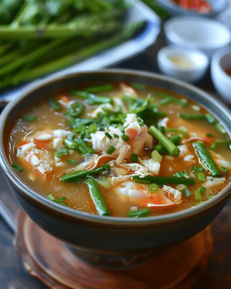 Vietnamese Crab and Asparagus Soup (Sup Mang Cua)