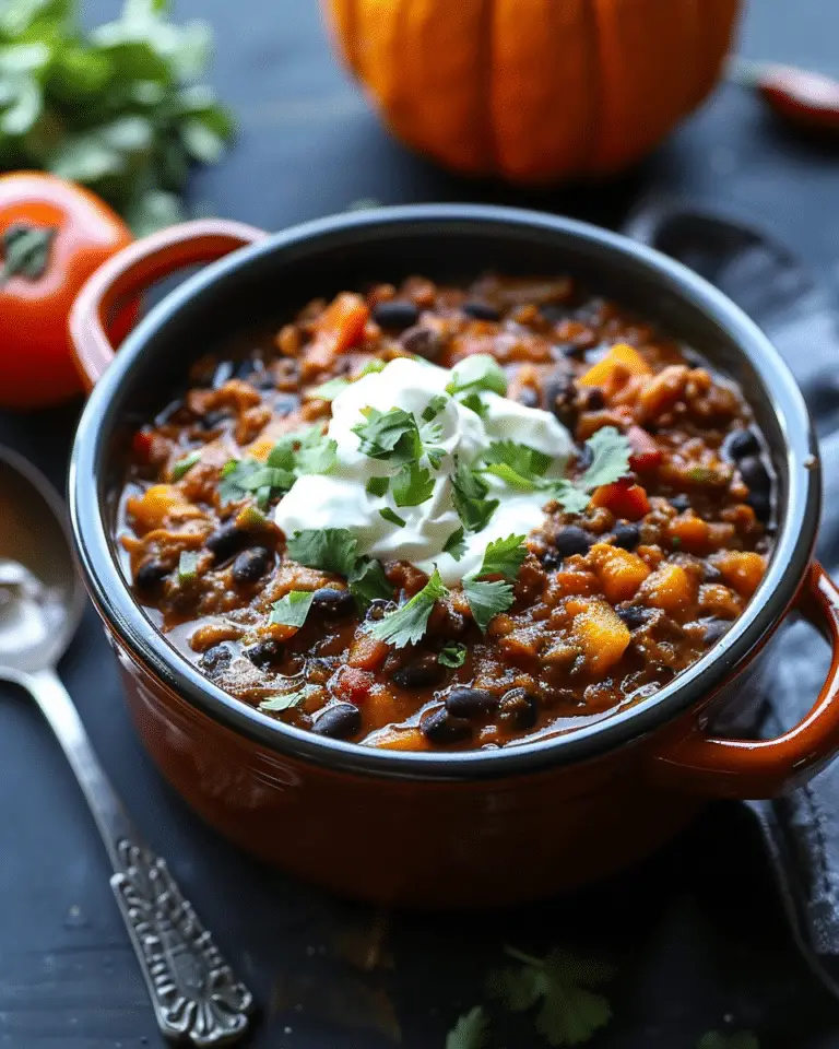 Vegan Pumpkin Black Bean Chili