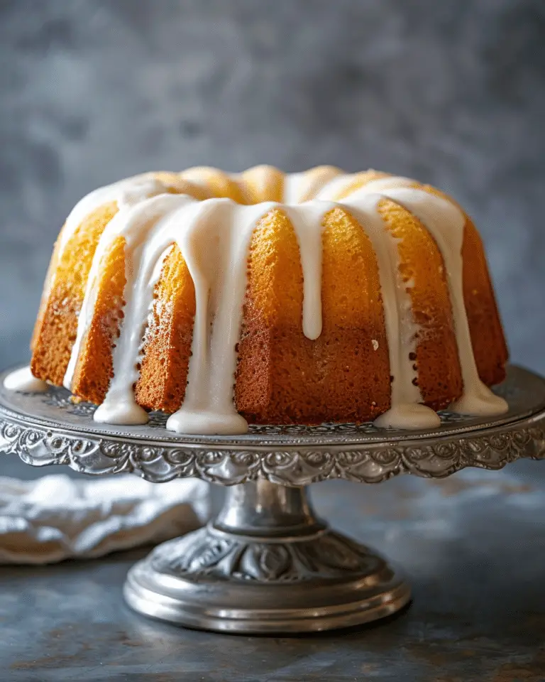 Buttermilk Pound Cake with French Vanilla Cream Cheese Icing