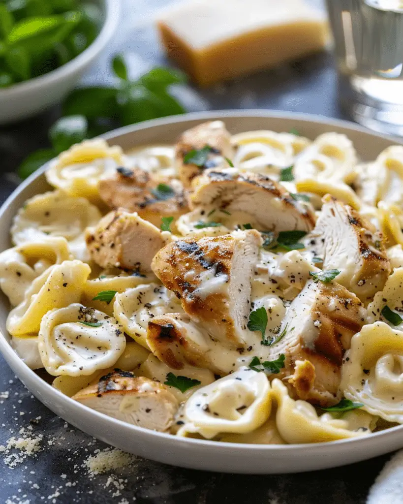 Best  Asiago Tortellini Alfredo with Grilled Chicken