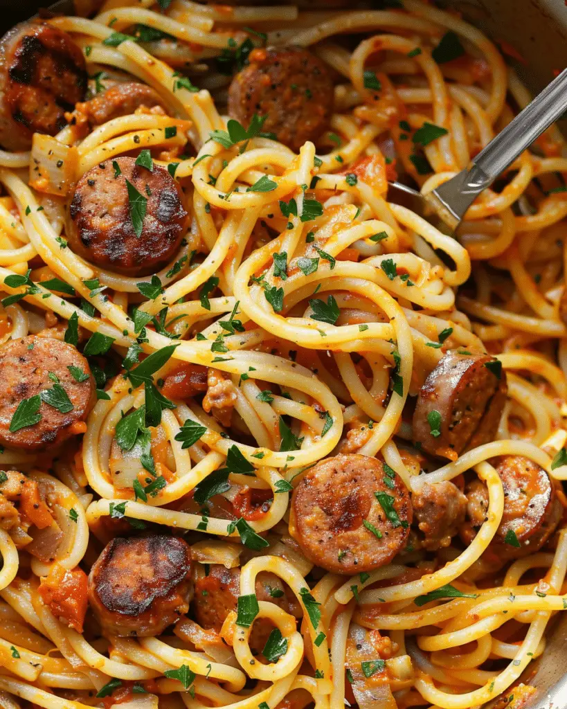 Best  One Pot Creamy Cajun Sausage Pasta