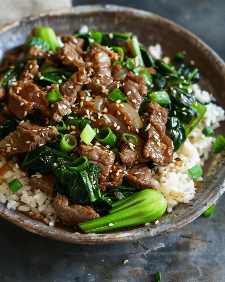Chinese Ginger Beef Stir‑Fry with Baby Bok Choy