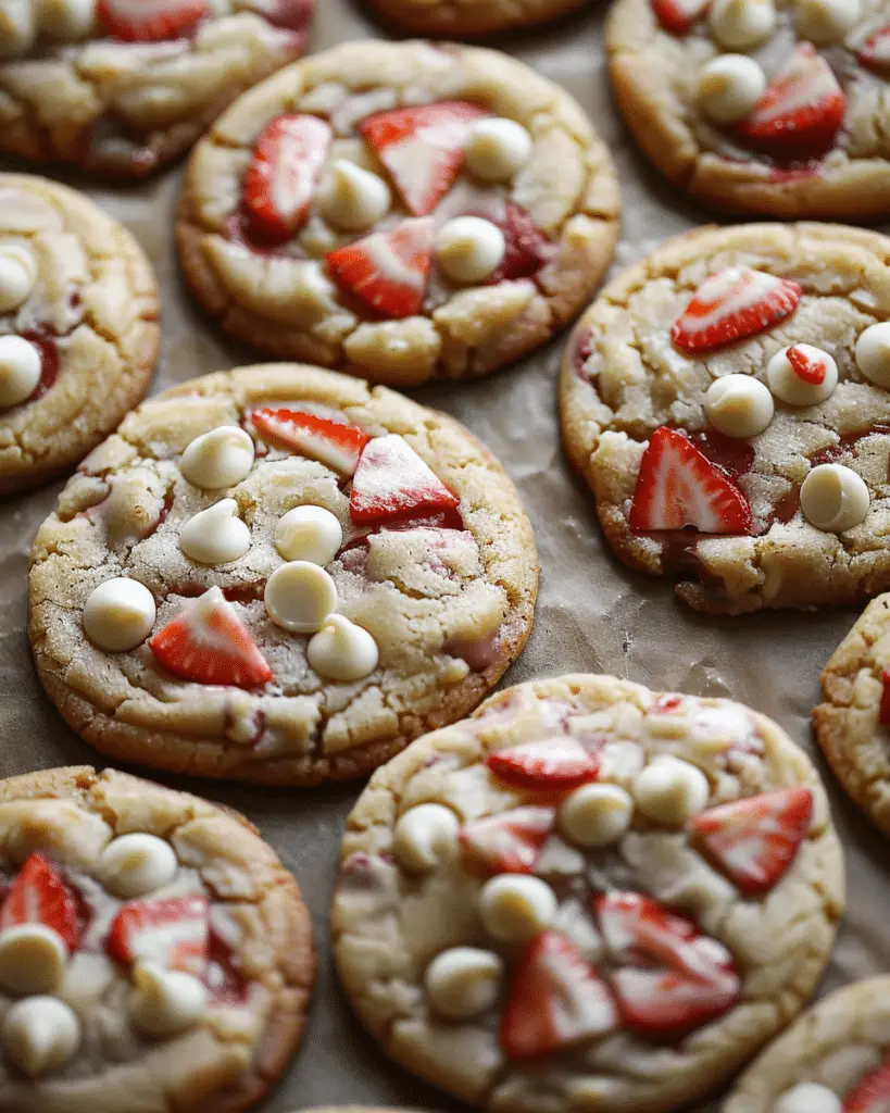 Strawberry White Chocolate Chip Cookies
