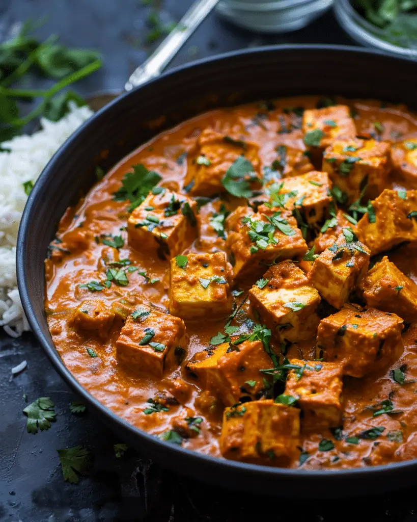 Vegan Butter Chicken with Baked Tofu