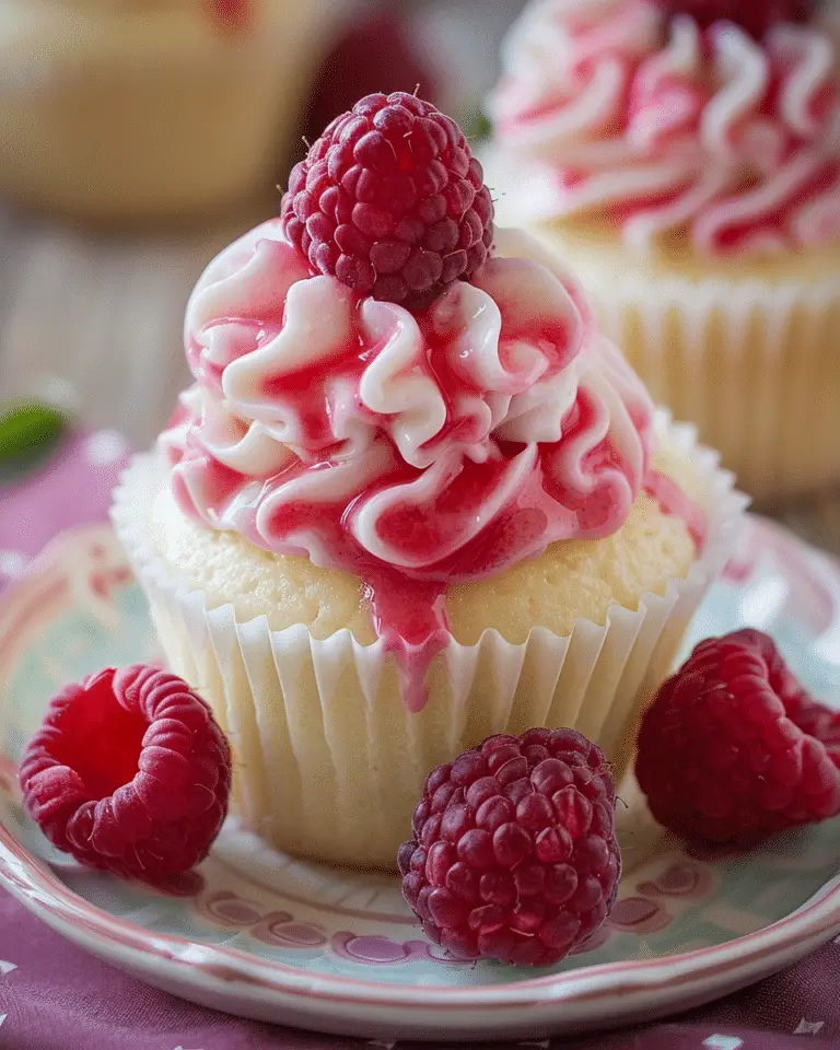 Heavenly Raspberry Cheesecake Cupcakes