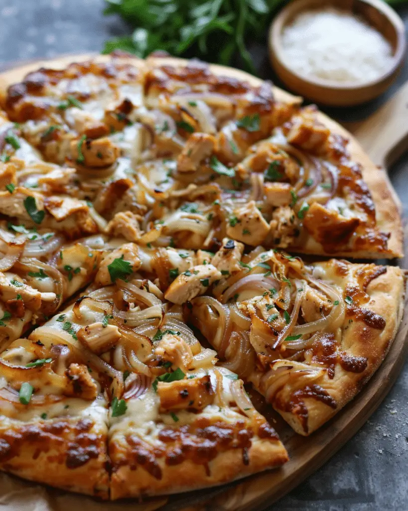 Hawaiian Chicken & Caramelized Onion Pizza