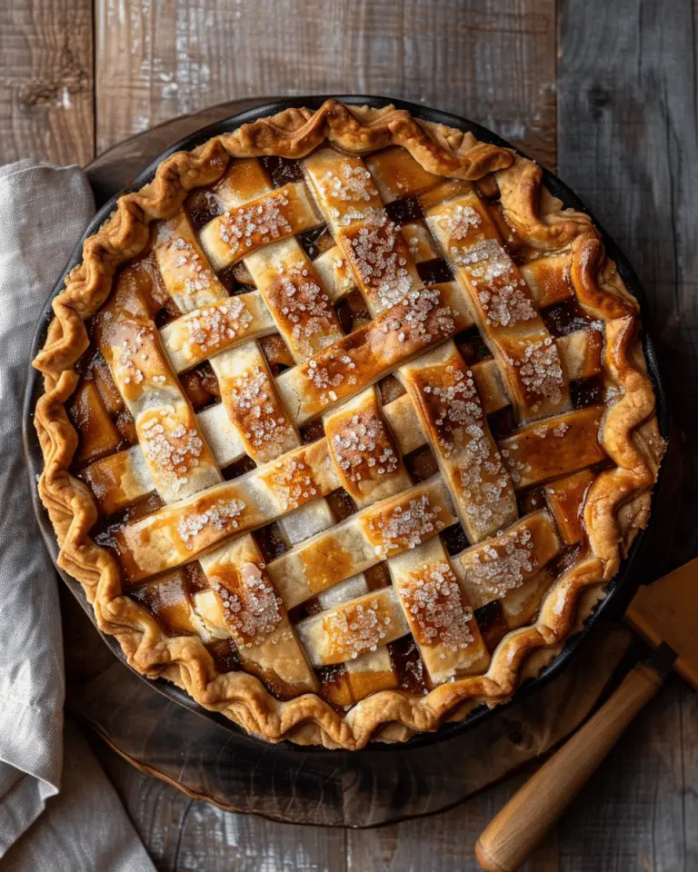 Maple Bourbon Brown Butter Peach Pie