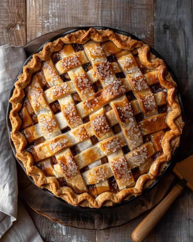 Maple Bourbon Brown Butter Peach Pie