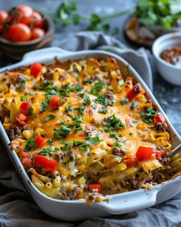 Best  Cheeseburger French Fry Casserole