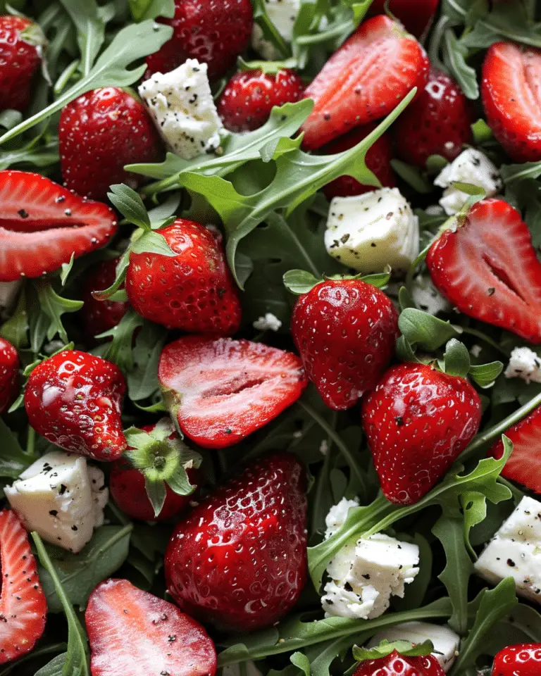 Strawberry Goat Cheese Arugula Salad