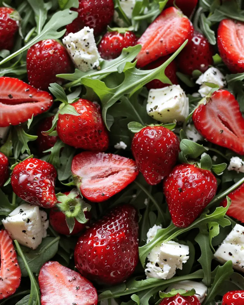 Strawberry Goat Cheese Arugula Salad
