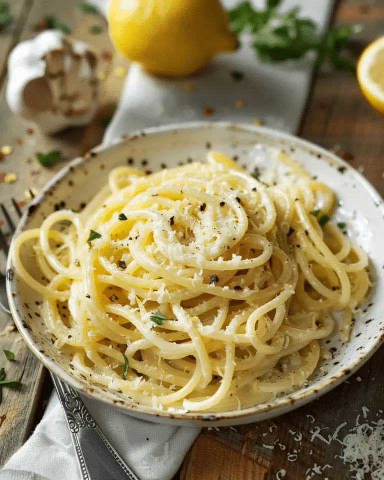Creamy Lemon Garlic Pasta