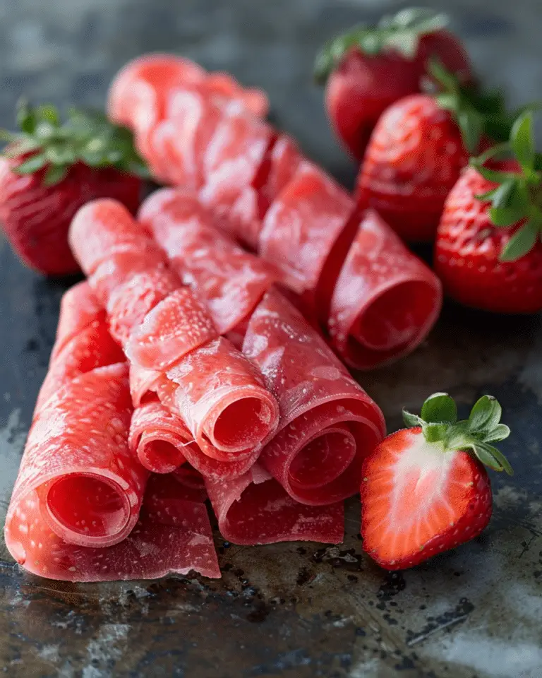 3‑Ingredient Homemade Strawberry Fruit Roll‑Ups