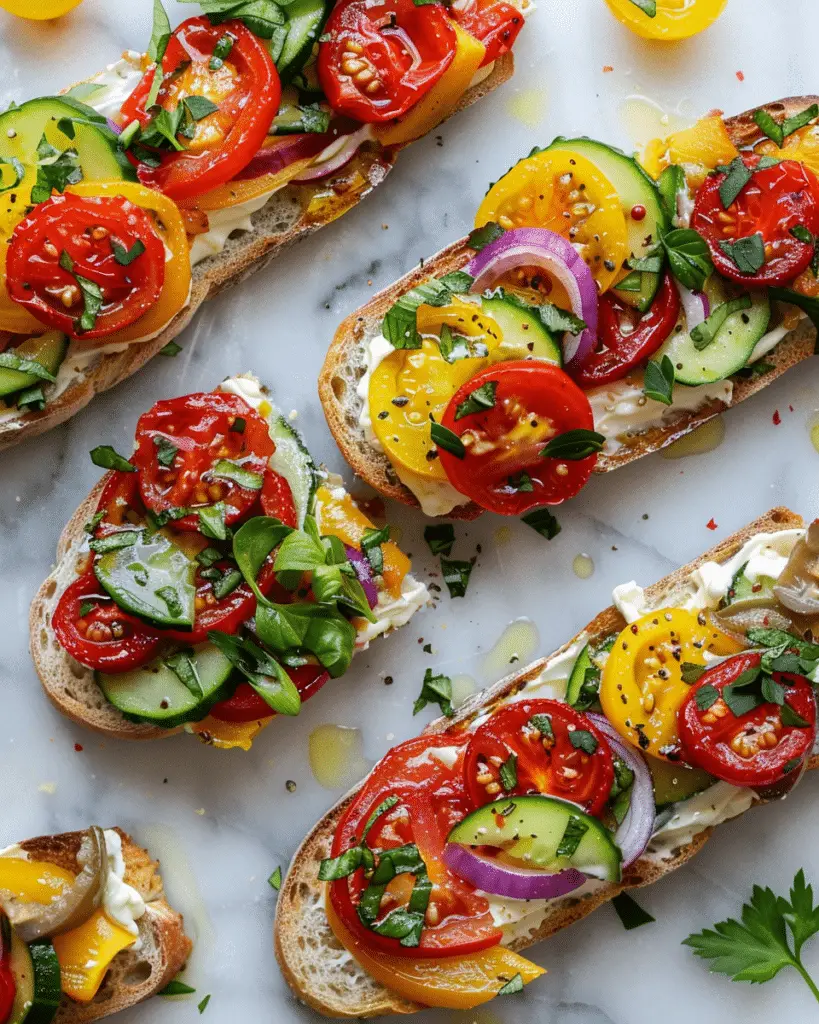 Summer Veggie Toasts