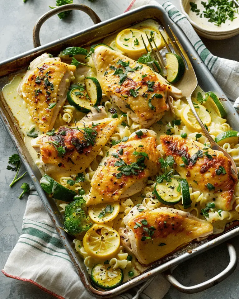 Creamy Chicken Sheet Pan Dinner