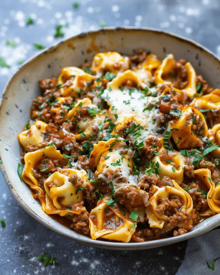 Cheesesteak Tortellini in Rich Provolone Sauce