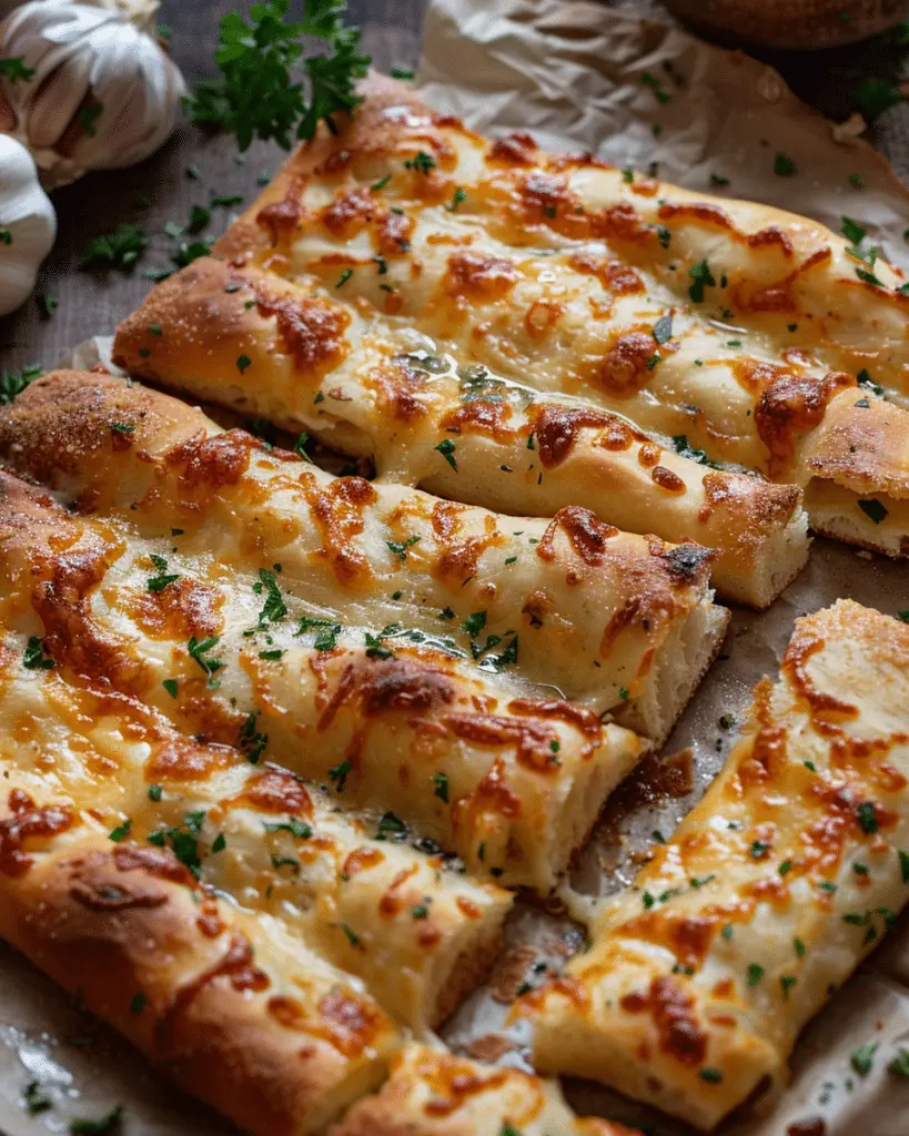 Homemade Cheesy Garlic Breadsticks Recipe