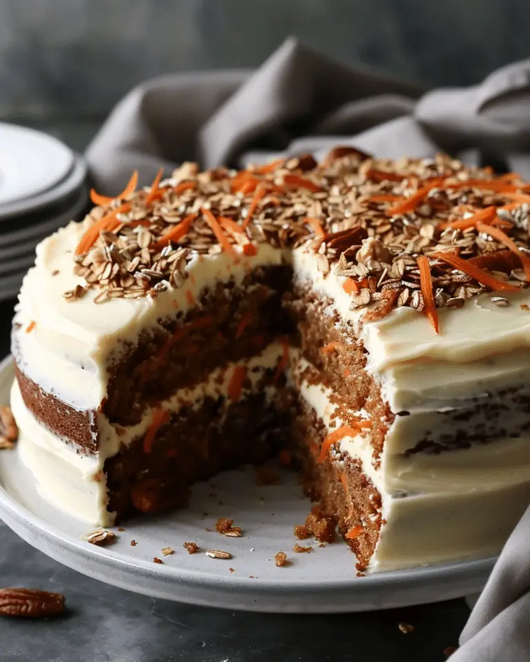 Easy Flourless Oatmeal Carrot Cake
