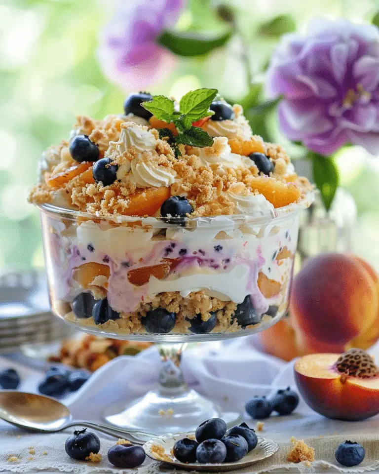 Peaches, Blueberries & Cream Delight