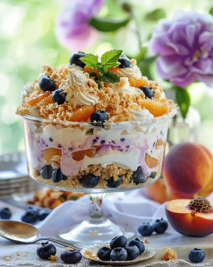 Peaches, Blueberries & Cream Delight