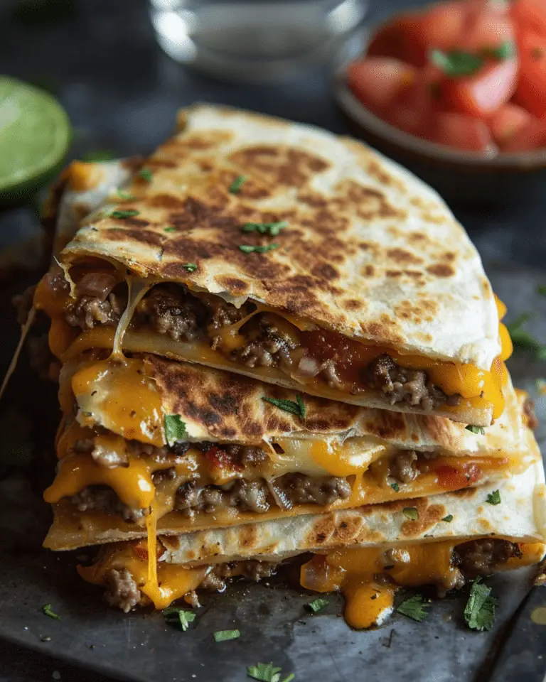 Blackstone Cheeseburger Quesadilla