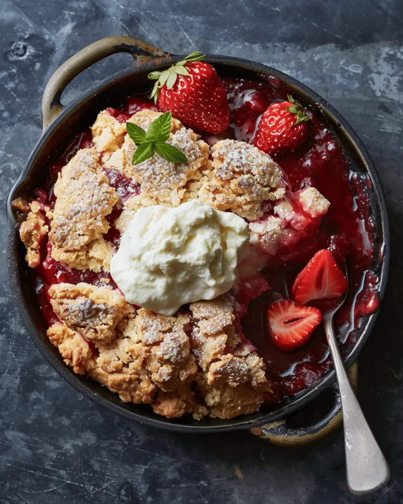 Best  Strawberry Cobbler