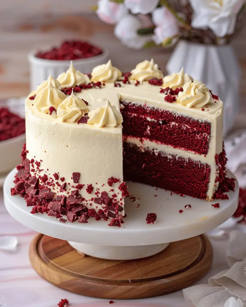 Red Velvet Cheesecake Cake