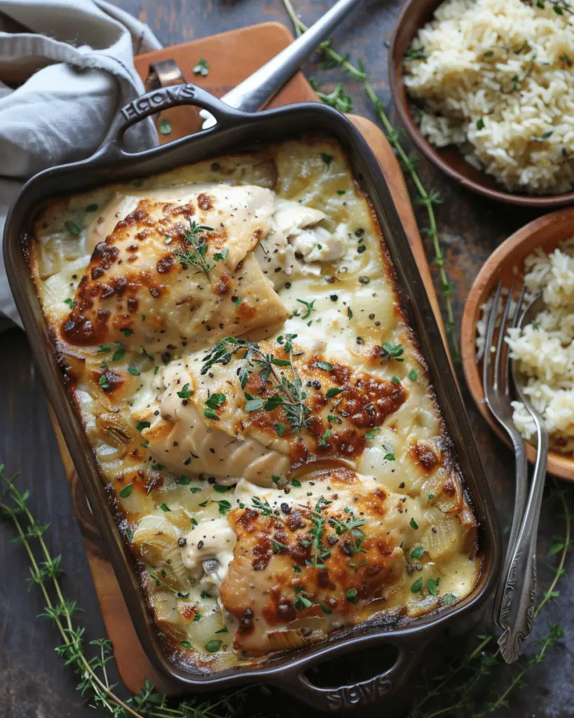 French Onion Chicken Bake