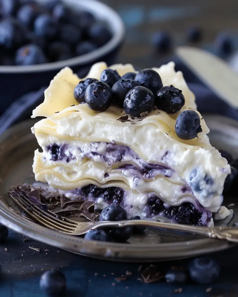 White Chocolate Blueberry Lasagna
