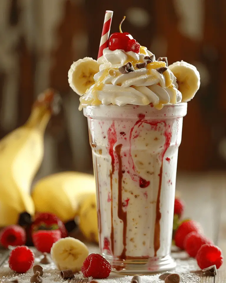 Banana Split Milkshake Recipe