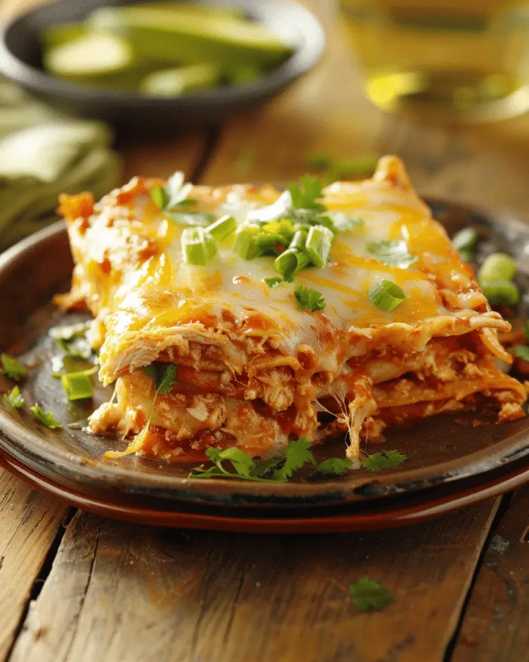 Slow Cooker Chicken Enchilada Casserole